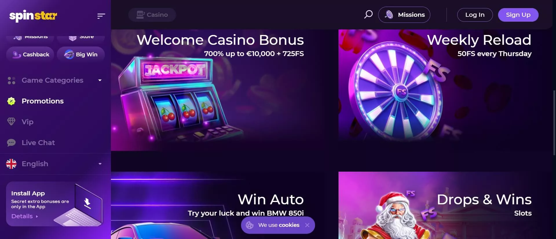 SpinStars – online casino in Nederland image 1