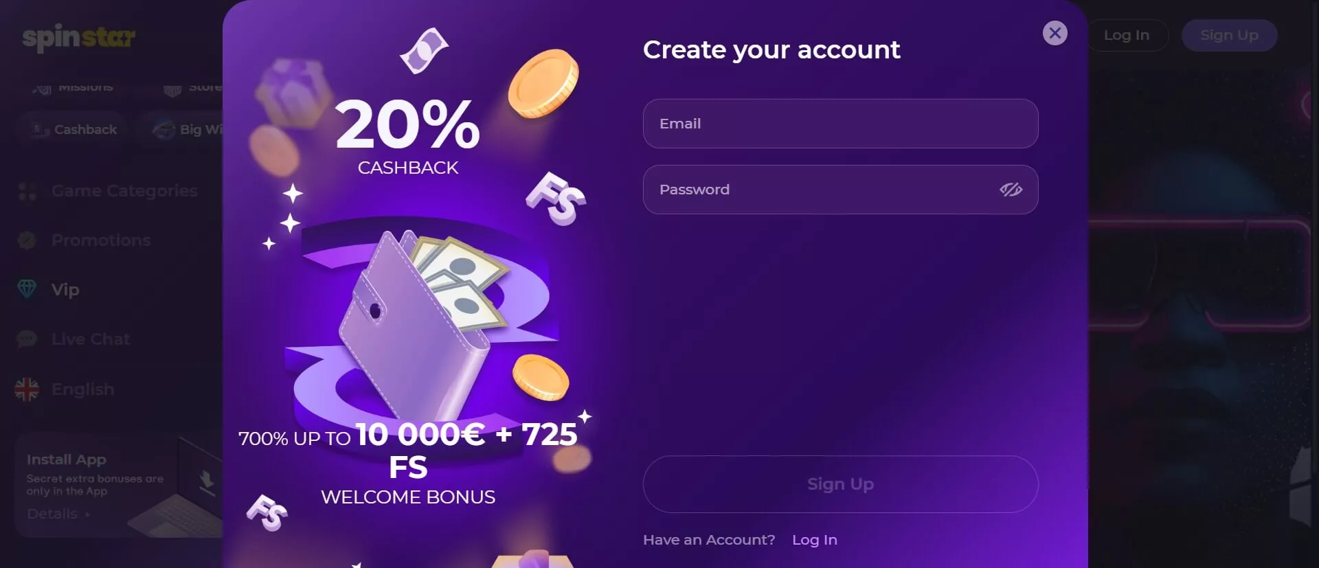 SpinStars – online casino in Nederland image 2